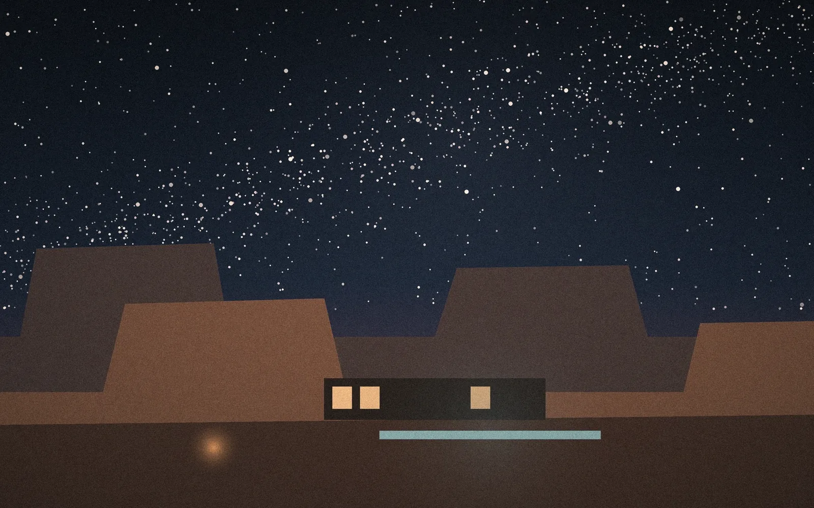 Ilustración: Estrellas sobre las mesetas desérticas del sur de Utah